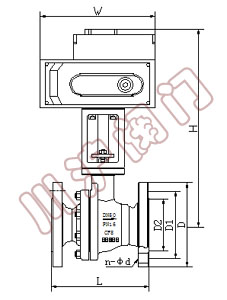 电动高温球阀结构图