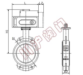 电动调节蝶阀结构图