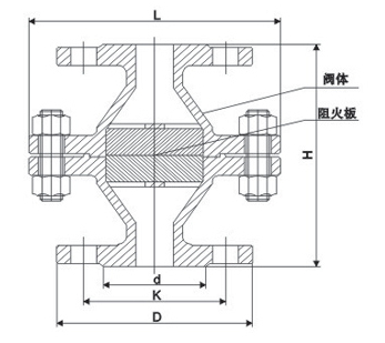 管道阻火器结构图