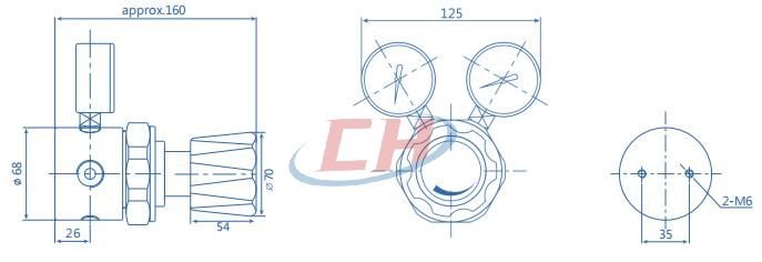 气体减压阀CHY-3结构图