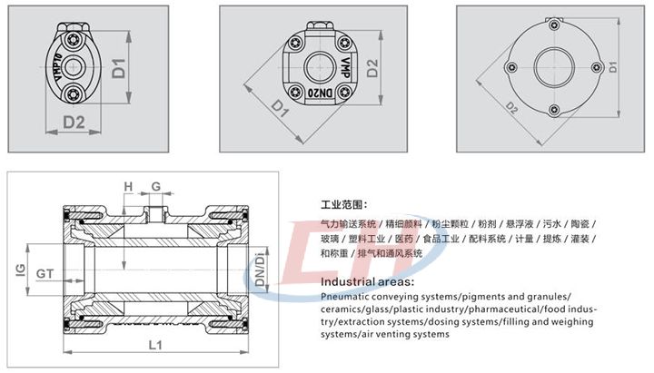 气动管夹阀结构图