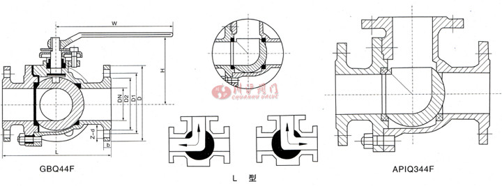 L型Q44F结构图和流向图