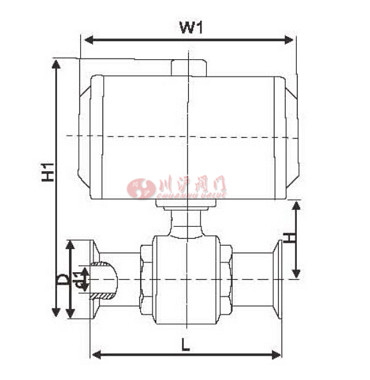 气动卫生级球阀结构图