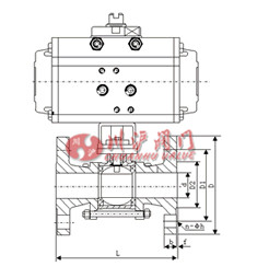 气动三片式球阀结构图