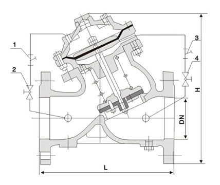 多功能水泵控制阀结构图
