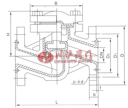 衬氟止回阀结构图