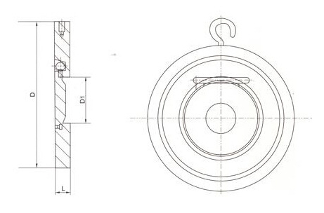 单瓣止回阀结构图