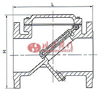 橡胶瓣止回阀 结构图