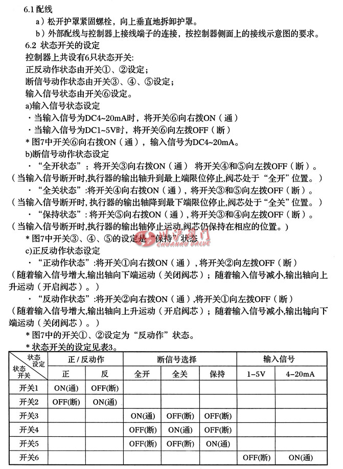 电动衬氟调节阀调整方法